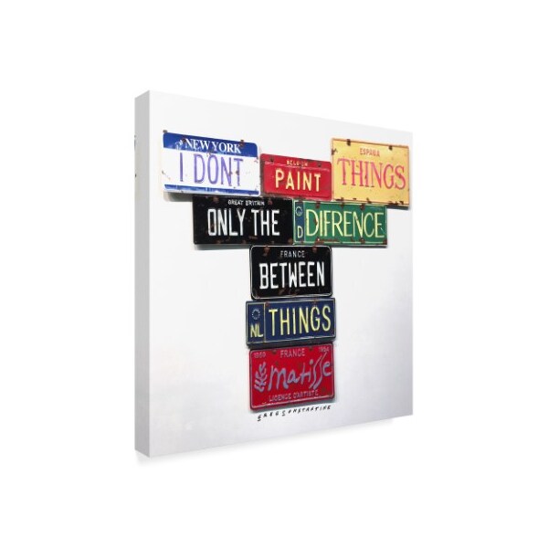 Gregory Constantine 'Matisse Dont Paint Things' Canvas Art,14x14